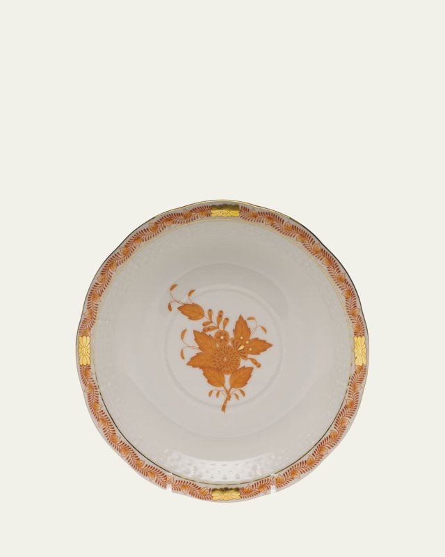 Chinese Bouquet Rust Cream Soup Stand